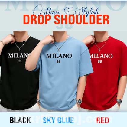 3 Pcs Combo Men's Stylish Drop Shoulder- Milano